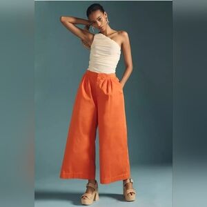 Anthropologie Maeve Slouchy Wide-Leg Trousers Pants